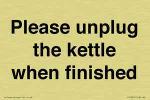 Please unplug the kettle when finished